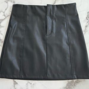 Black Leather Mini Skirt